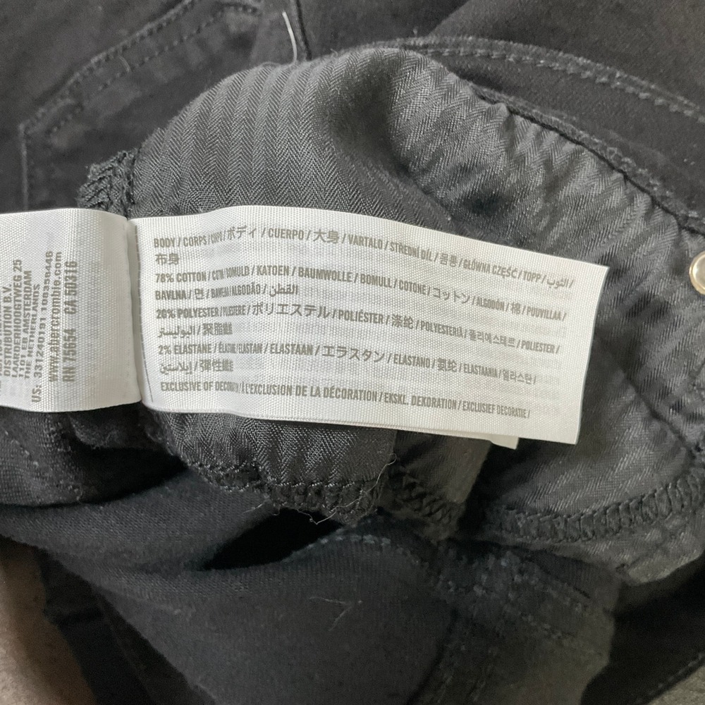 Hollister Super Skinny Jeans MEN 32x33 Black Cotton Blend Advanced Stretch Slim - Picture 5 of 11